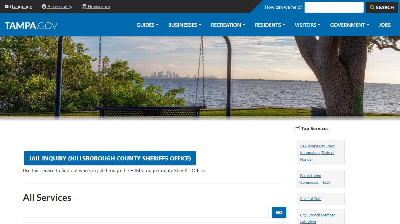 Jail Inquiry (Hillsborough County Sheriffs Office) | City of Tampa